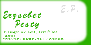 erzsebet pesty business card